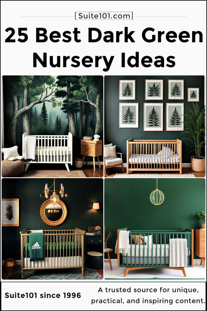 best dark green nursery ideas