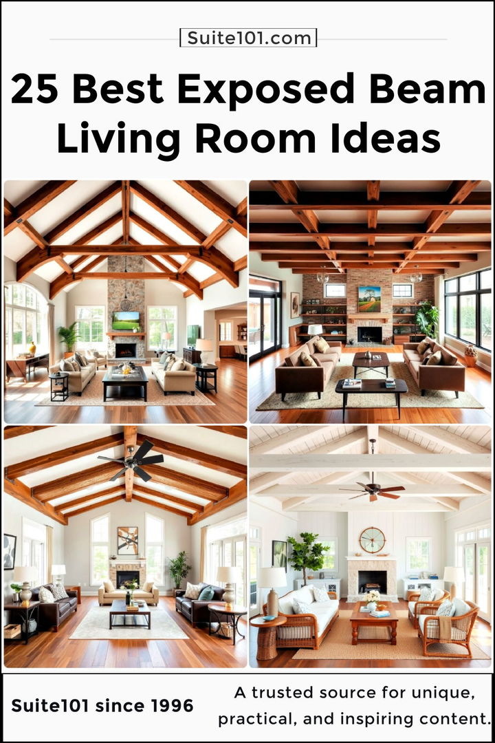 best exposed beam living room ideas