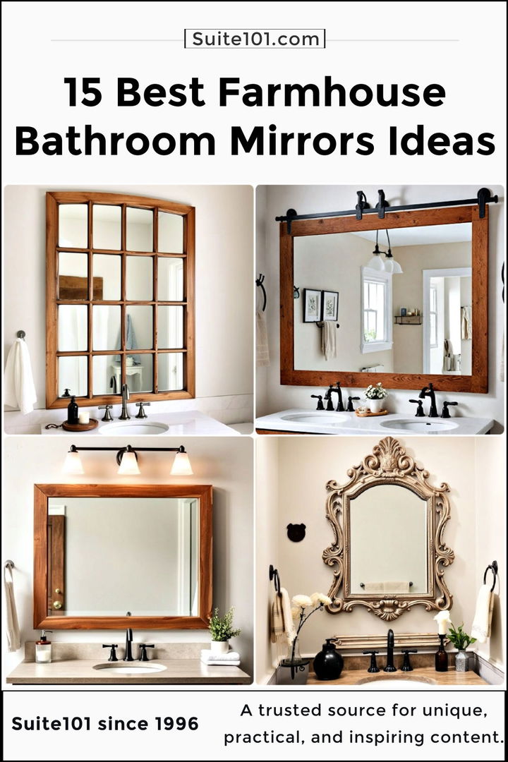 best farmhouse bathroom mirrors ideas