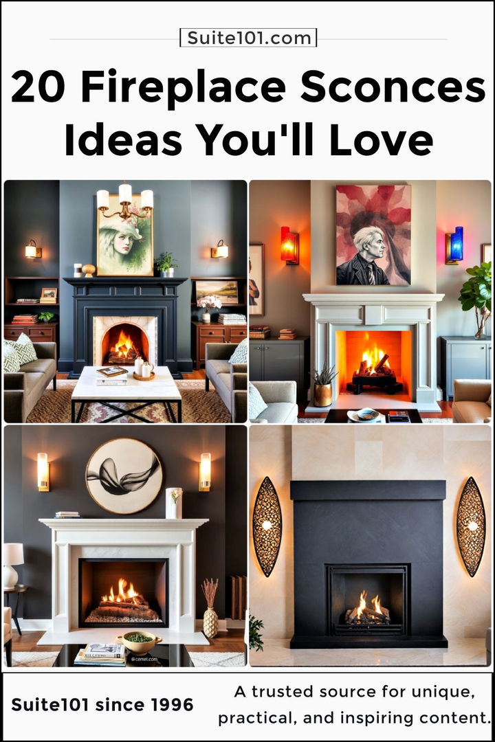 best fireplace sconces ideas