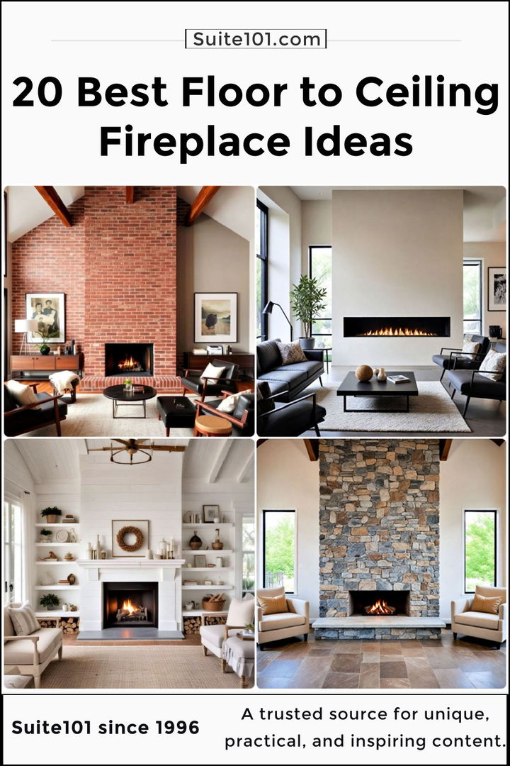 best floor to ceiling fireplace ideas