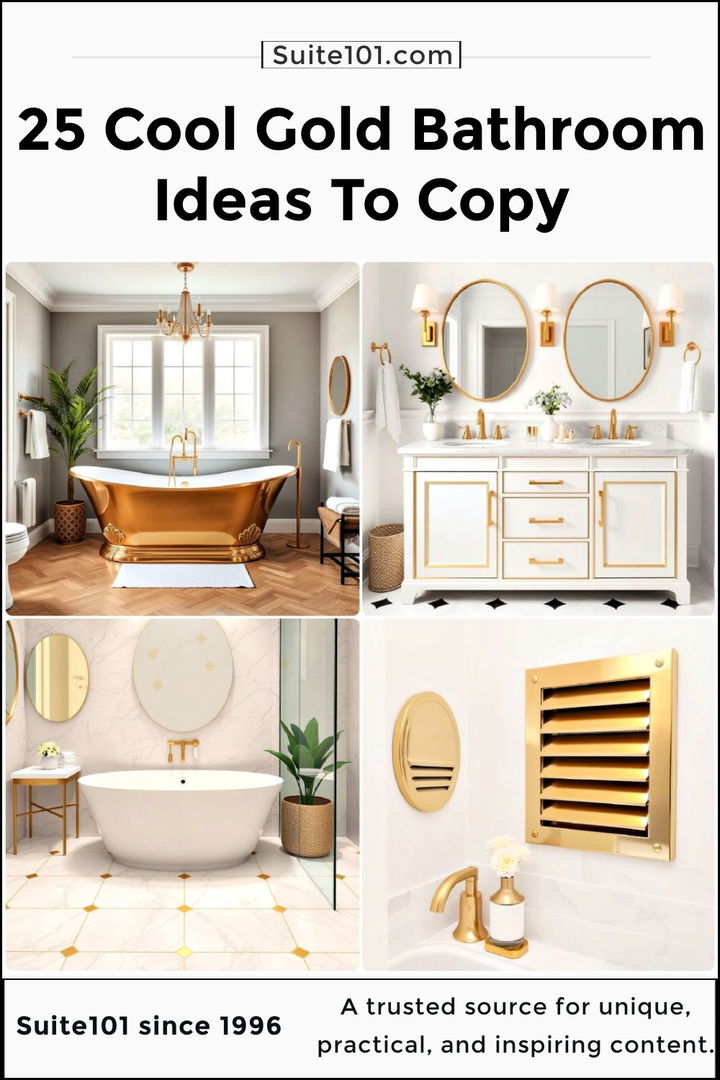 best gold bathroom ideas