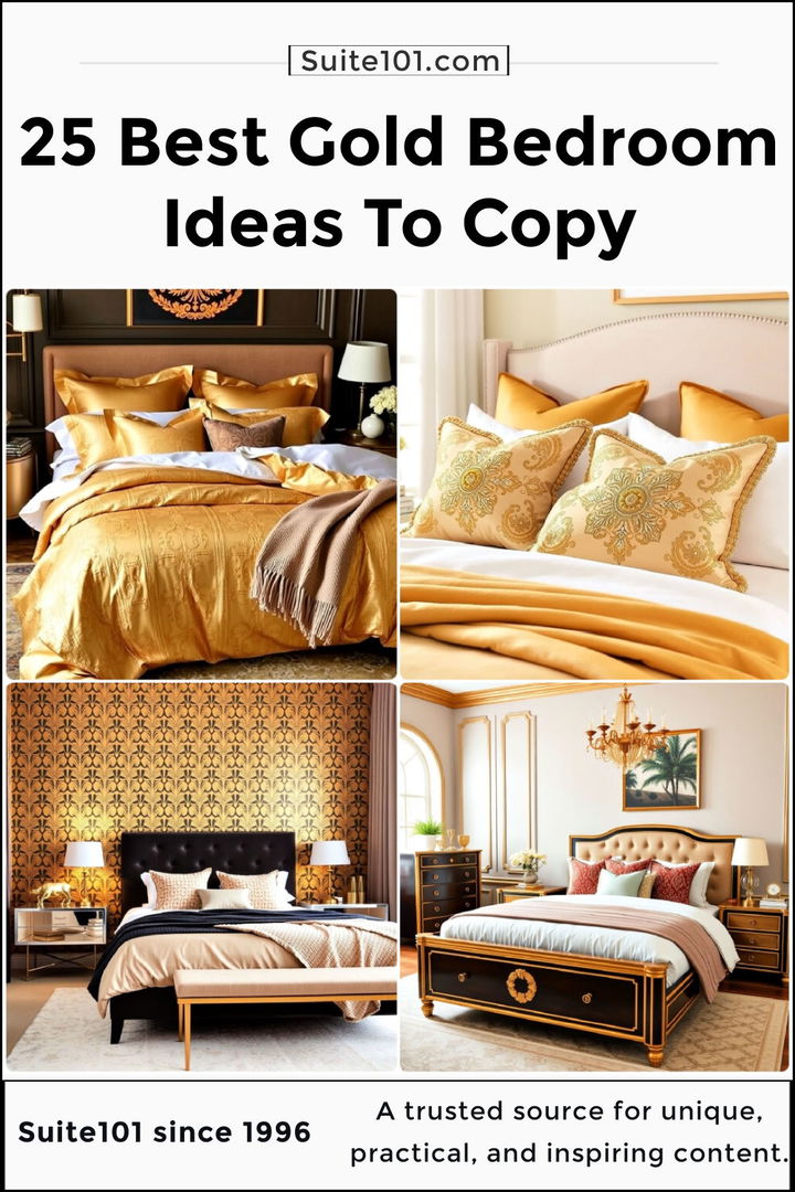 best gold bedroom ideas