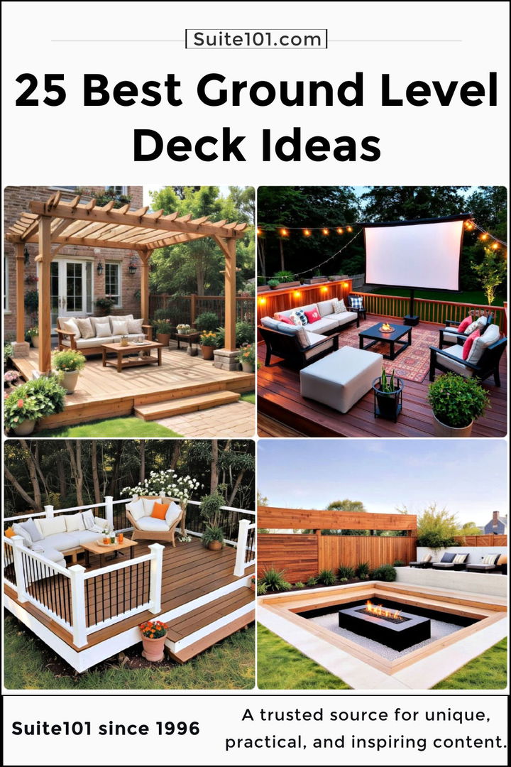 best ground level deck ideas