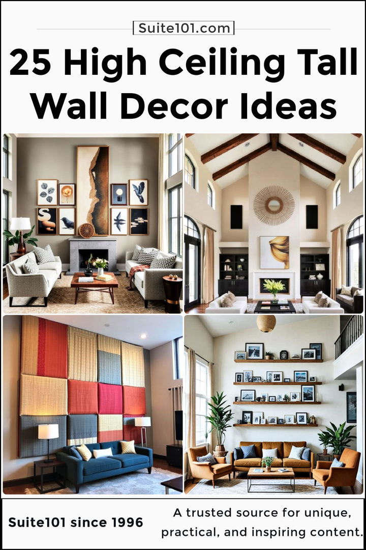 best high ceiling tall wall decor ideas