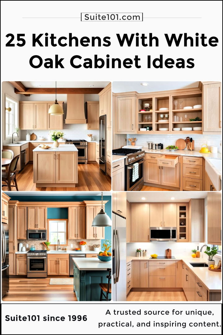 best kitchens with white oak cabinets