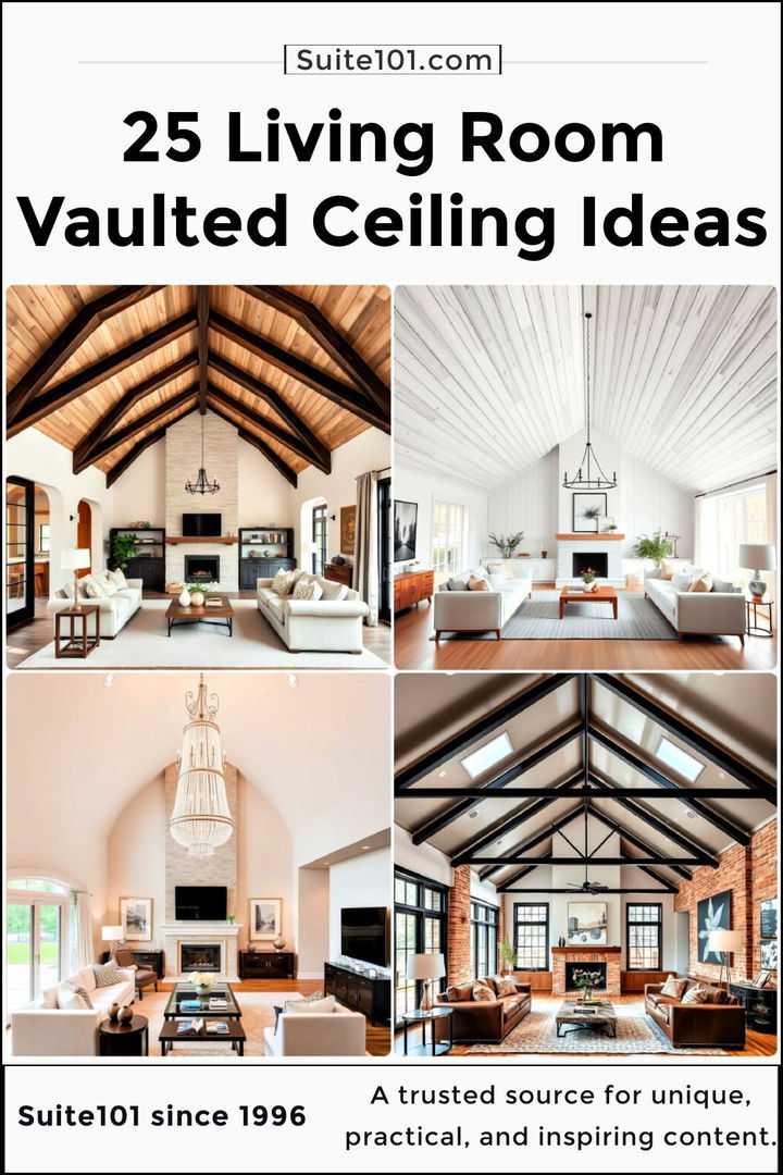 best living room vaulted ceiling ideas