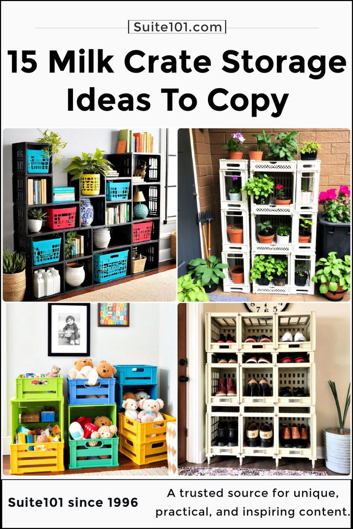 best milk crate storage ideas