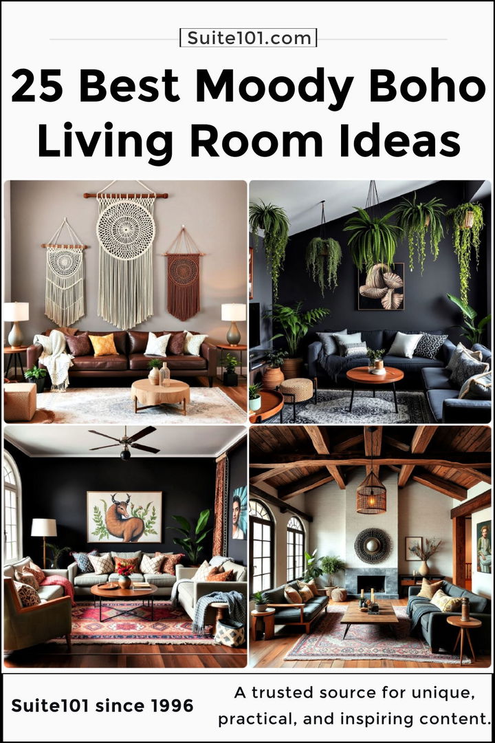 best moody boho living room ideas