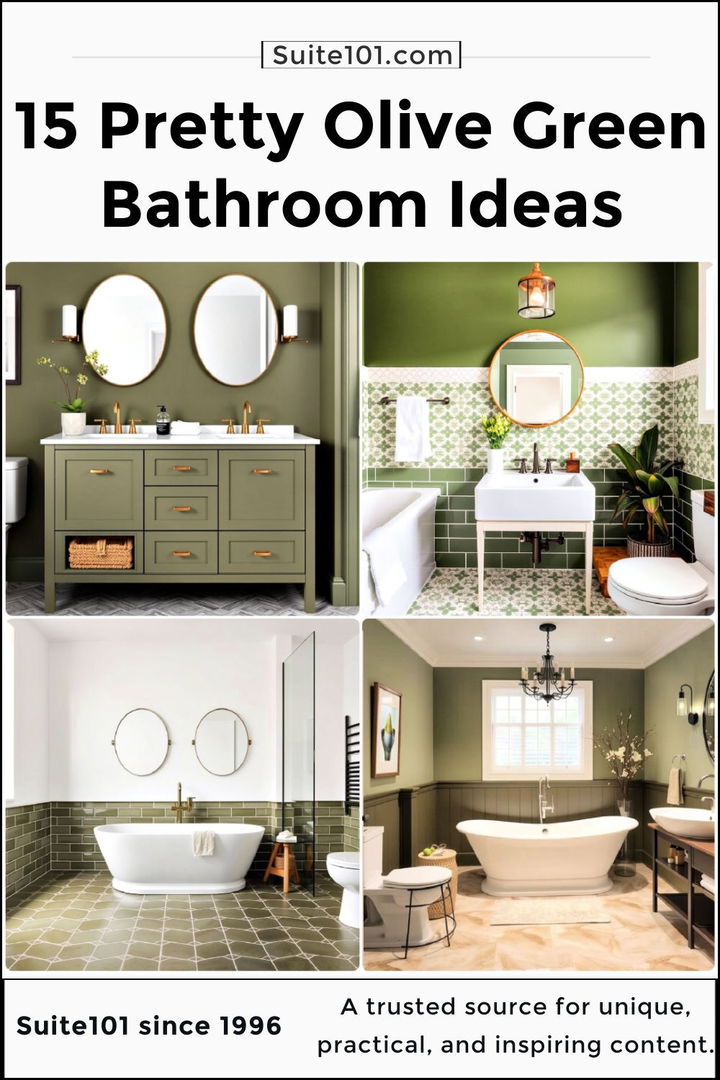 best olive green bathroom ideas