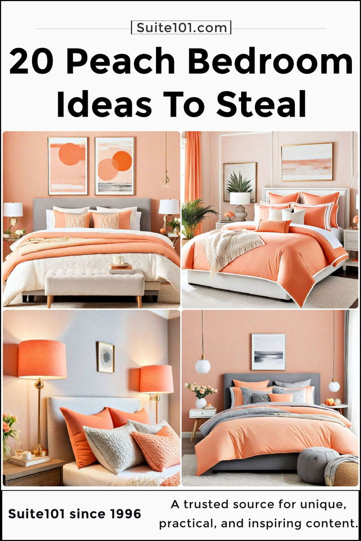 best peach bedroom ideas