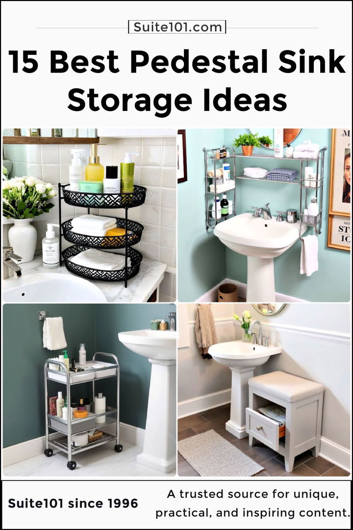 best pedestal sink storage ideas