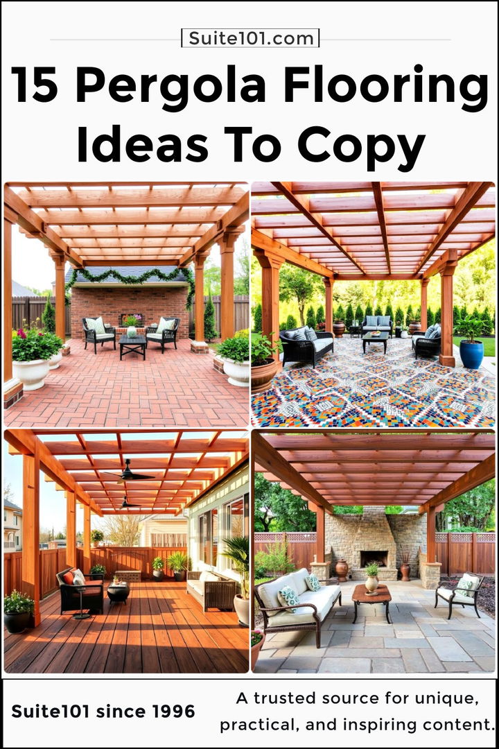 best pergola flooring ideas