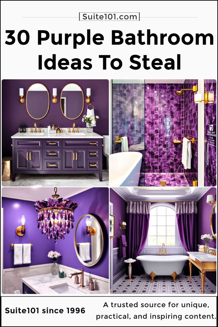 best purple bathroom ideas