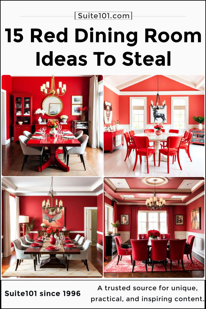 best red dining room ideas