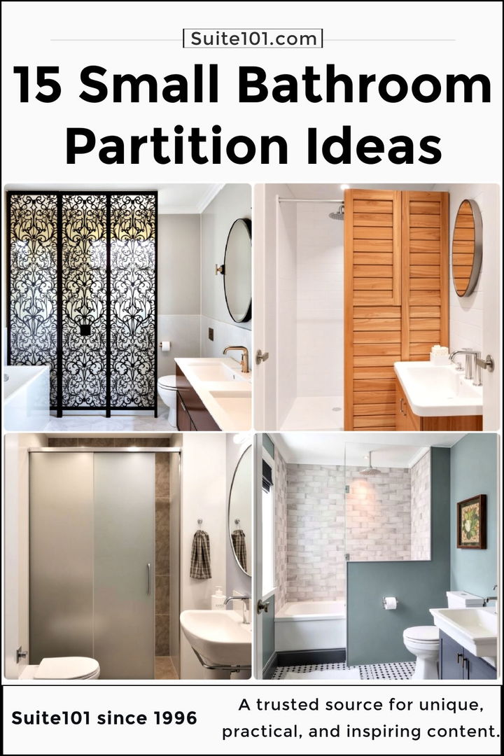 best small bathroom partition ideas