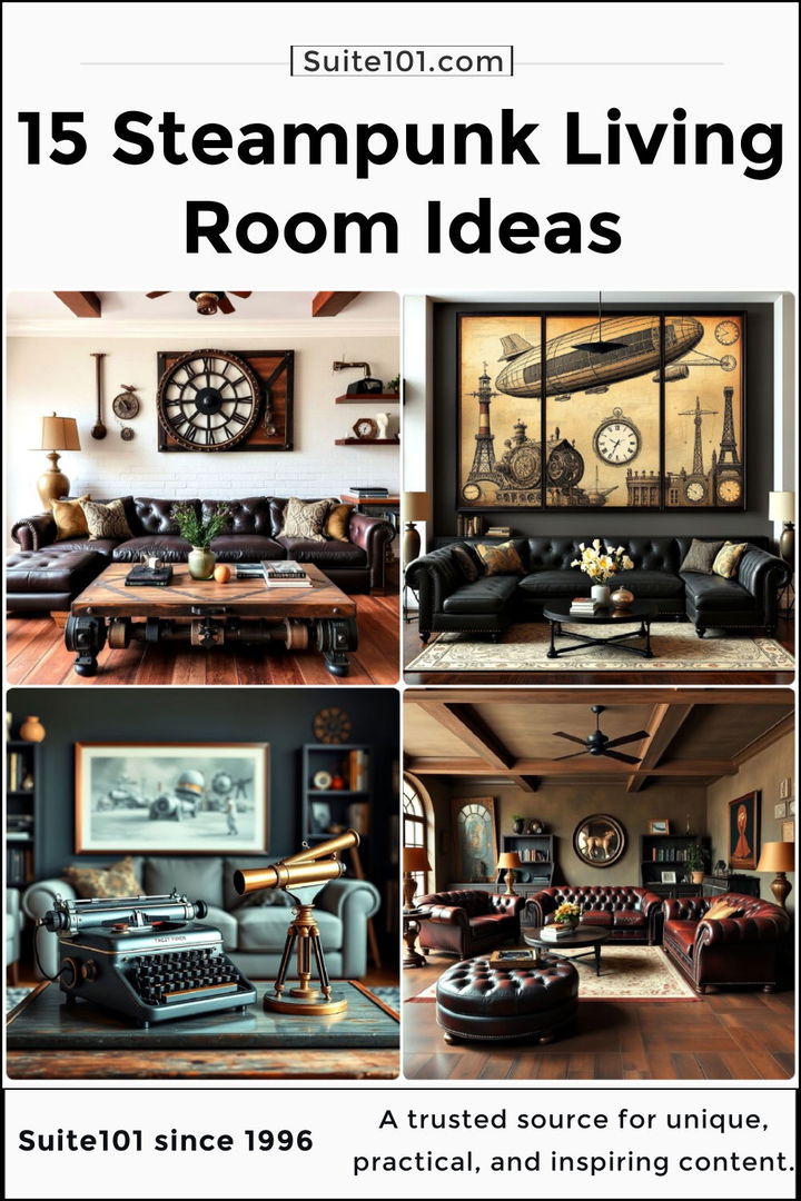 best steampunk living room ideas