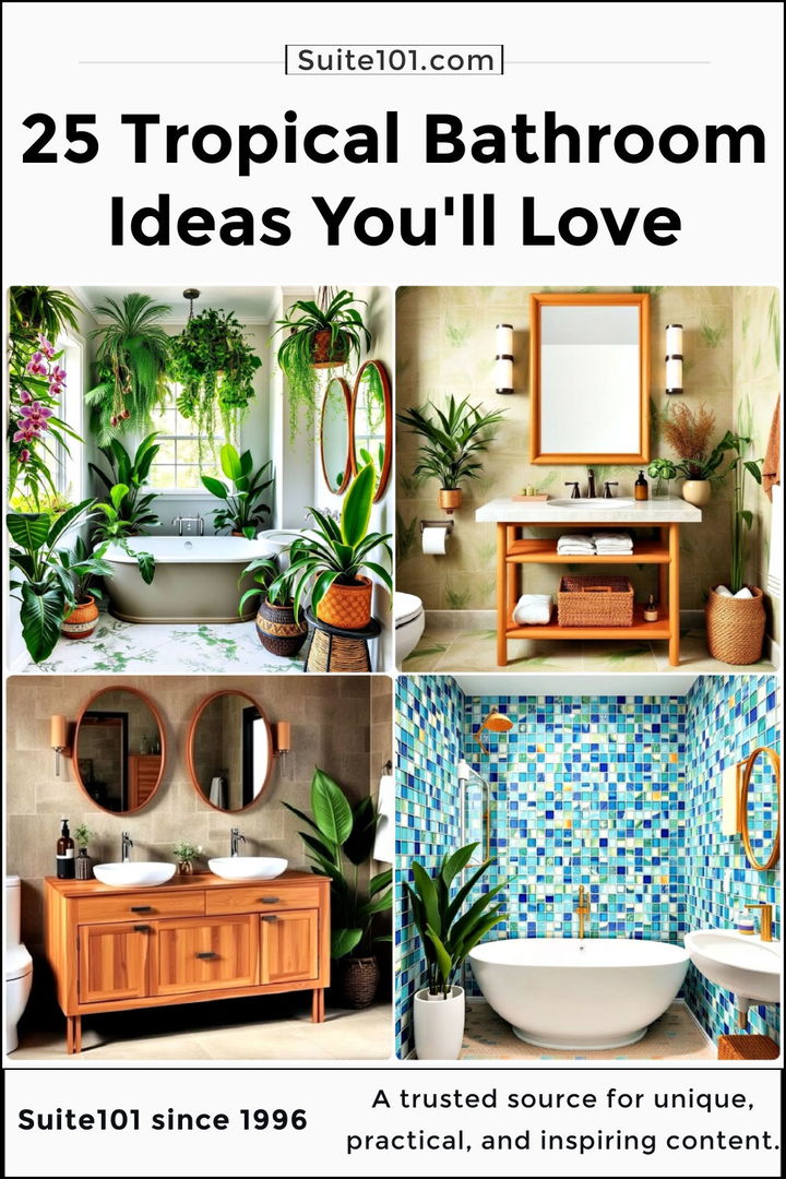 best tropical bathroom ideas