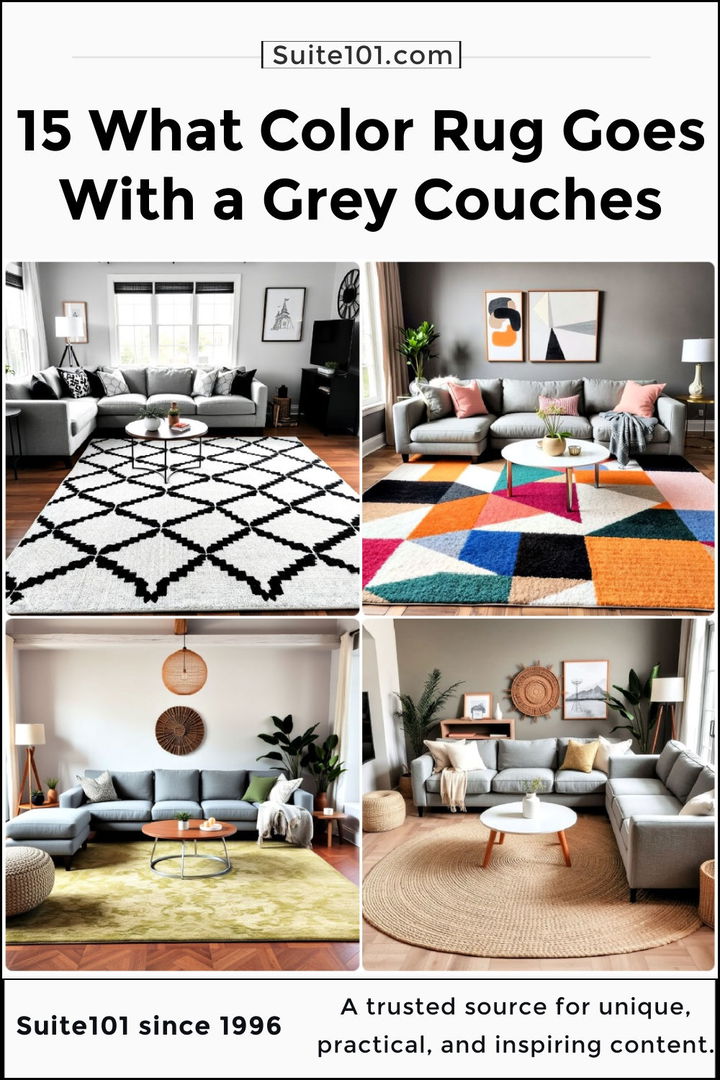 best what color rug goes with a grey couch