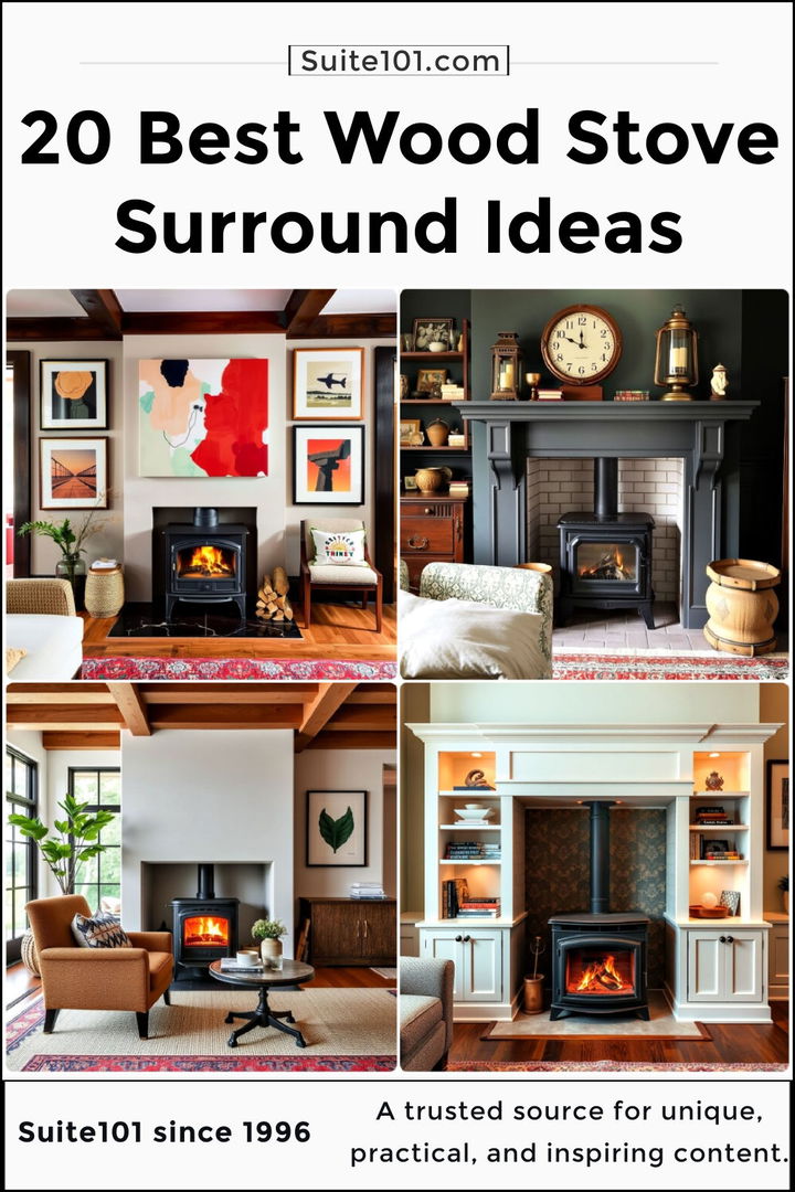 best wood stove surround ideas