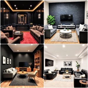 black basement ideas