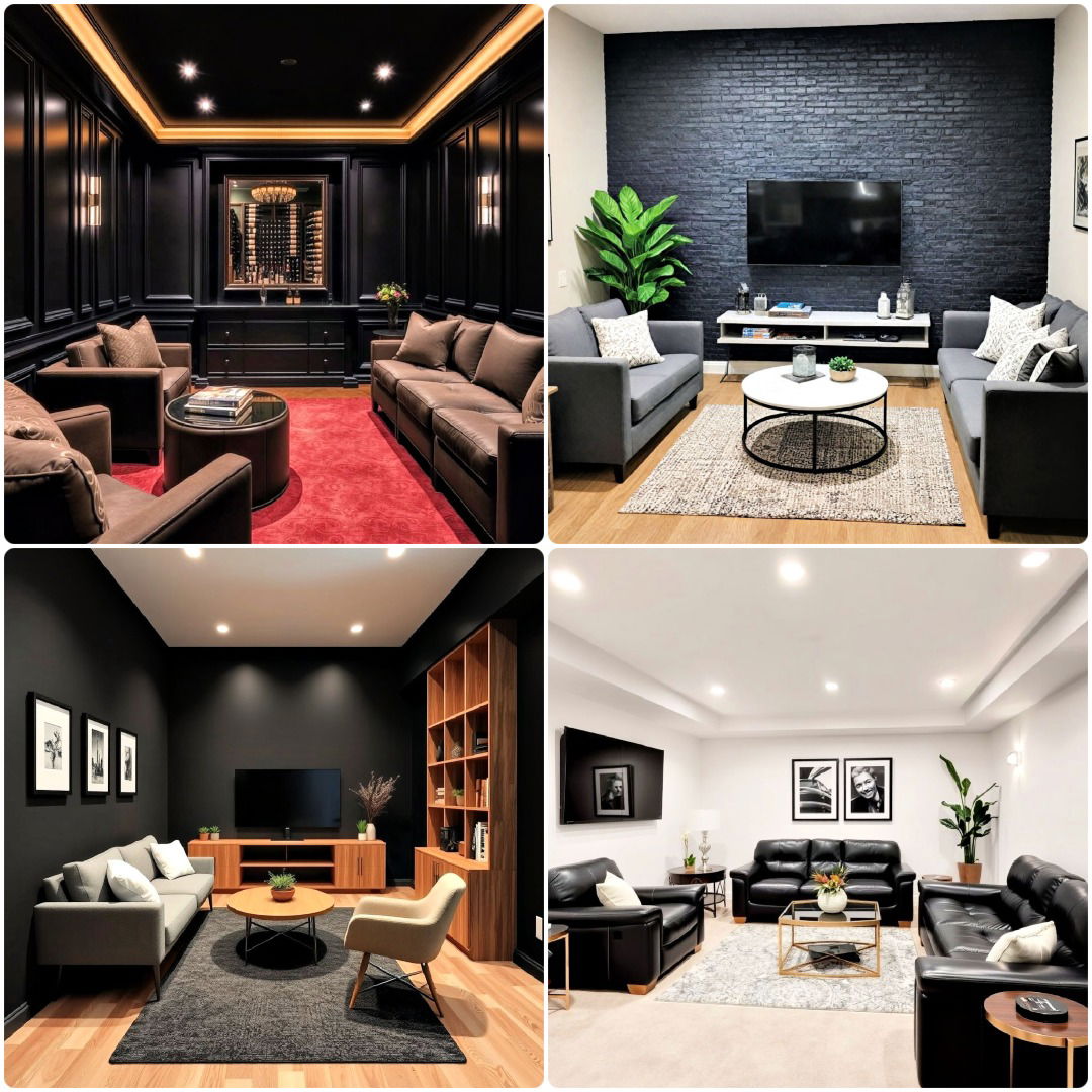 25 Black Basement Ideas for A Sleek, Modern Space