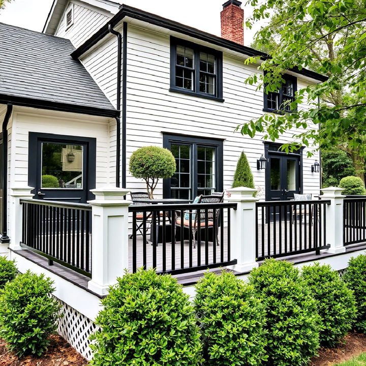 black deck railing to highlight outdoor space