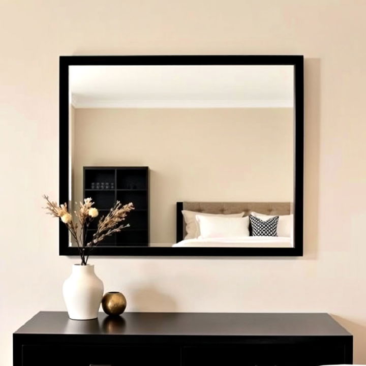 black framed mirrors for bedroom