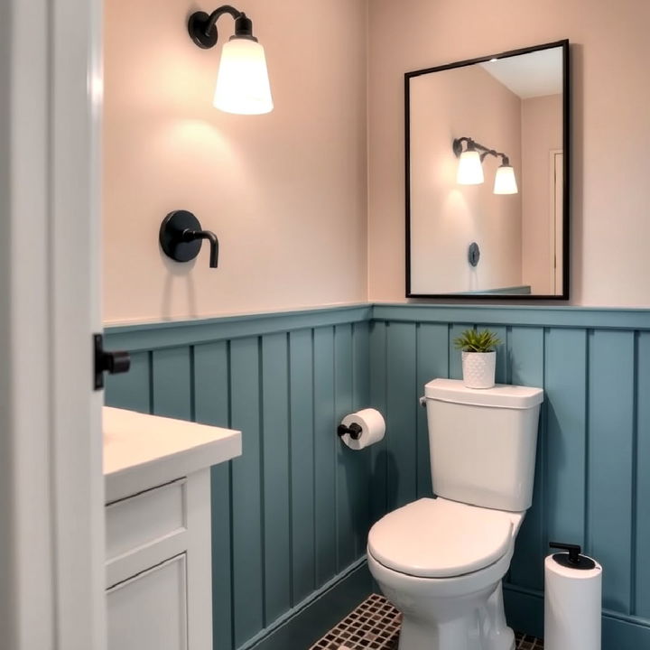 black toilet paper holder as minimalist accents