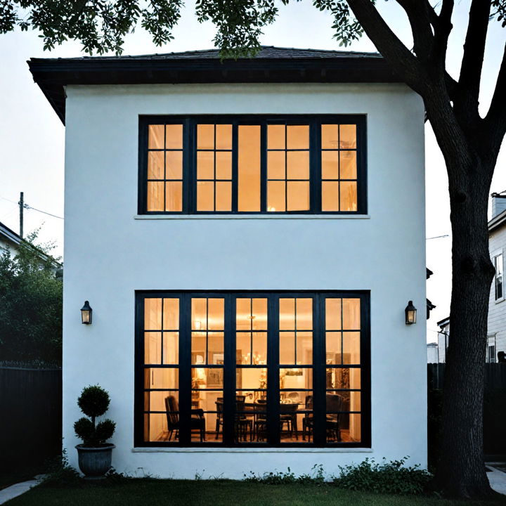 black window frames