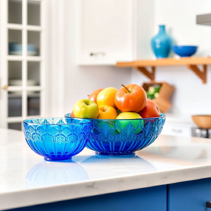 blue decorative bowl