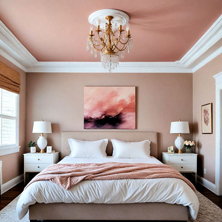 blush pink ceiling for an unexpected twist