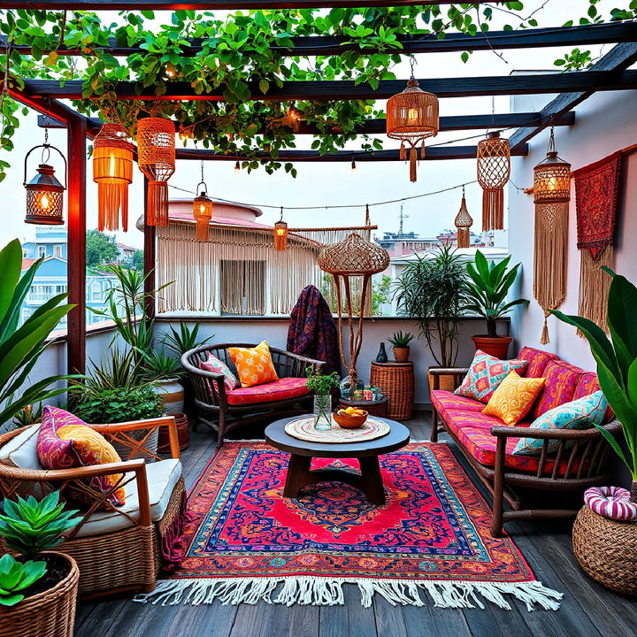 bohemian escape terrace