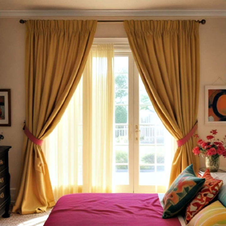 bold and heavy curtains for a dramatic finish