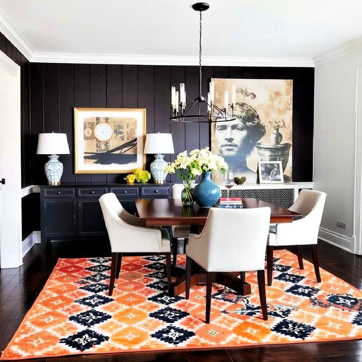 bold and stylish patterned rug