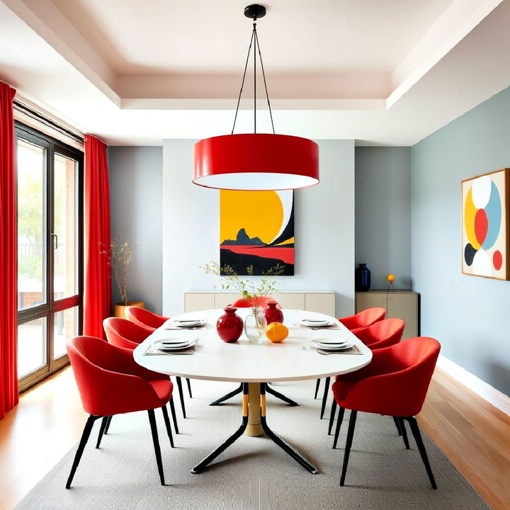 bold color accents for bauhaus interior design