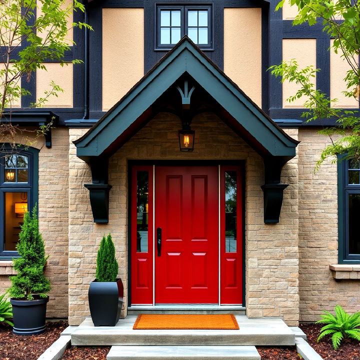 bold front door color for a striking entryway