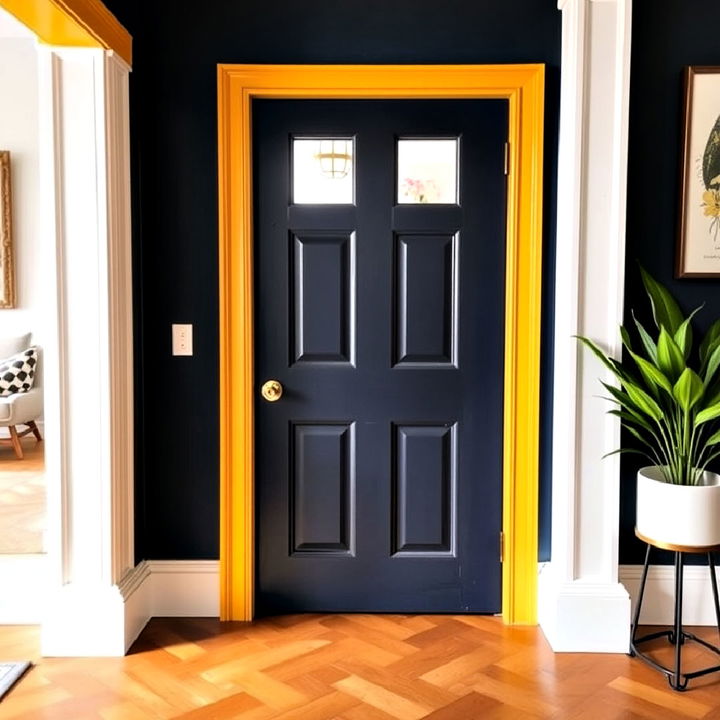 bold painted accent door trim