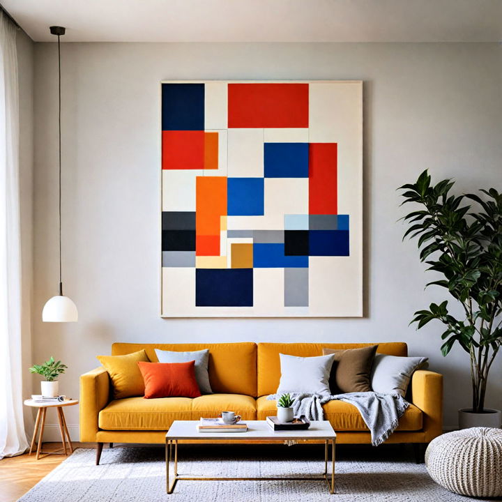 bold wall art for bauhaus interior design