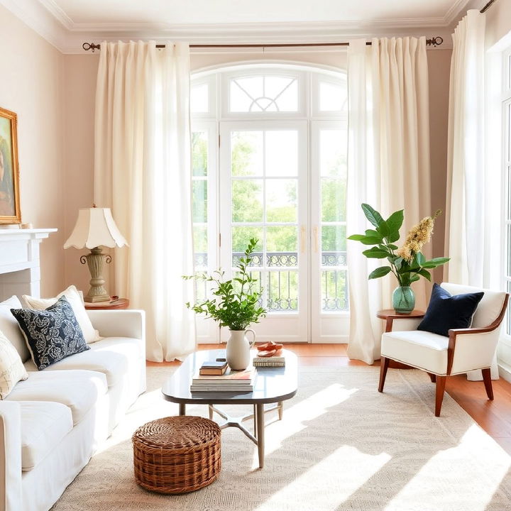 breezy linen curtains for an airy living room