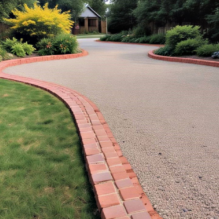 brick border driveway edging