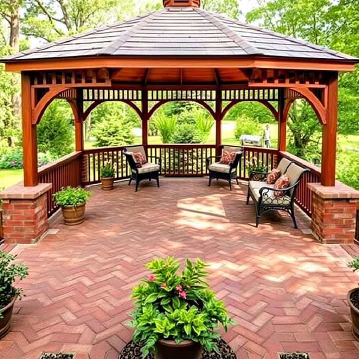 brick pavers for a classic gazebo look