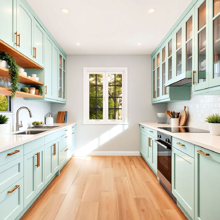 bright and cheerful kitchen with pastel colors