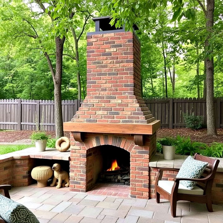 building a rustic brick chimney