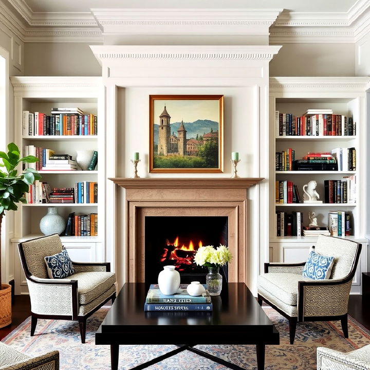 built in bookshelves for nancy meyers’ interiors