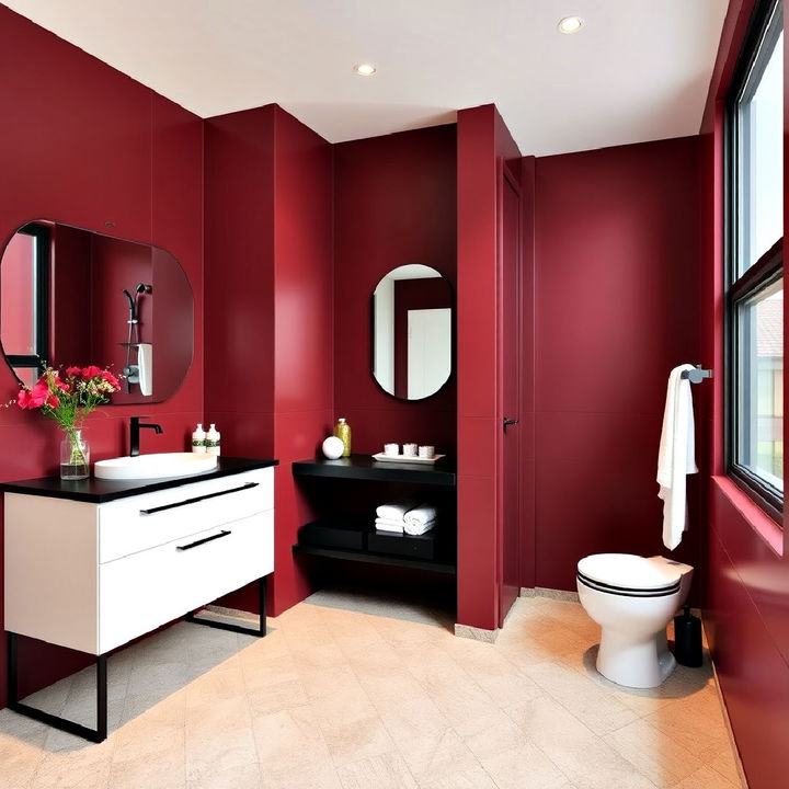 20 Burgundy Bathroom Ideas for A Bold Look