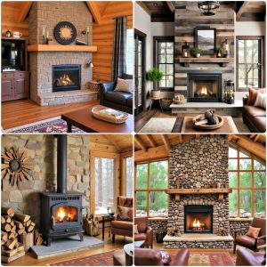 cabin fireplace ideas