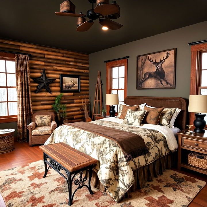 camouflage patterns accents hunting bedroom