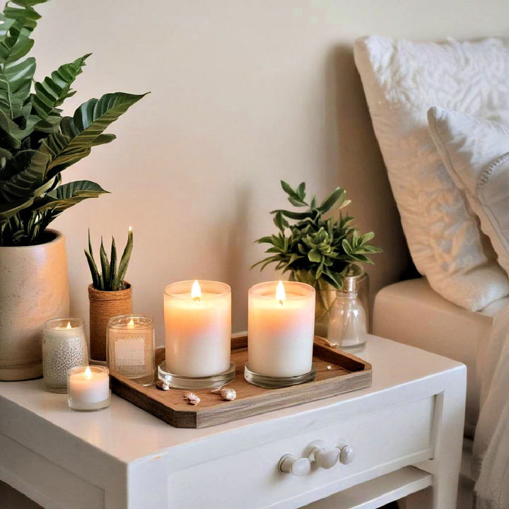 candle decor for a cozy atmosphere