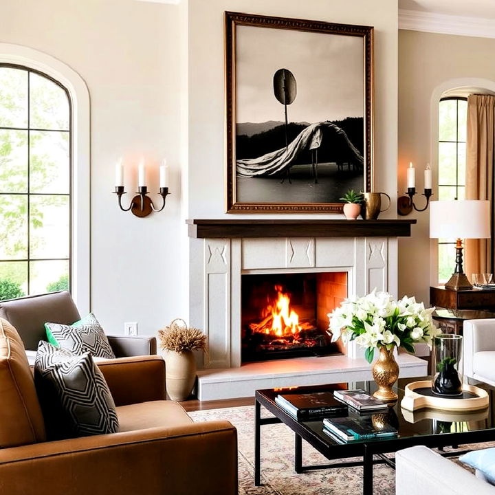 candle style sconces to create a cozy look